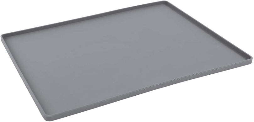 Messy Mutts Dog Cat Bowl Mat Silicone Cool Grey for your Pet Dog with Pet Store X.