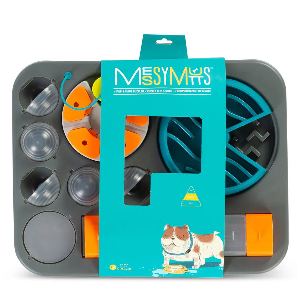 Messy Mutts Dog Interactive Puzzle Feeder Rectangular Large