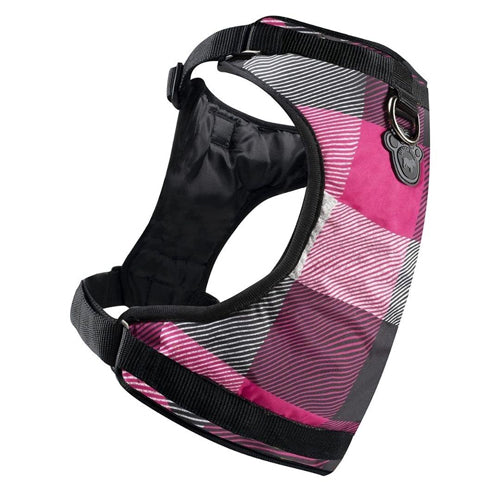 Canada Pooch Dog Everything Harness Pink Plaid SM for your Pet Dog with Pet Store X.