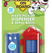 Bags on Board Fire Hydrant Waste Pick-up Bag Dispenser Red, Blue 1ea/2 Rolls Of 15 Pet Waste Bags, 9 In X 14 in for your Pet Dog with Pet Store X.