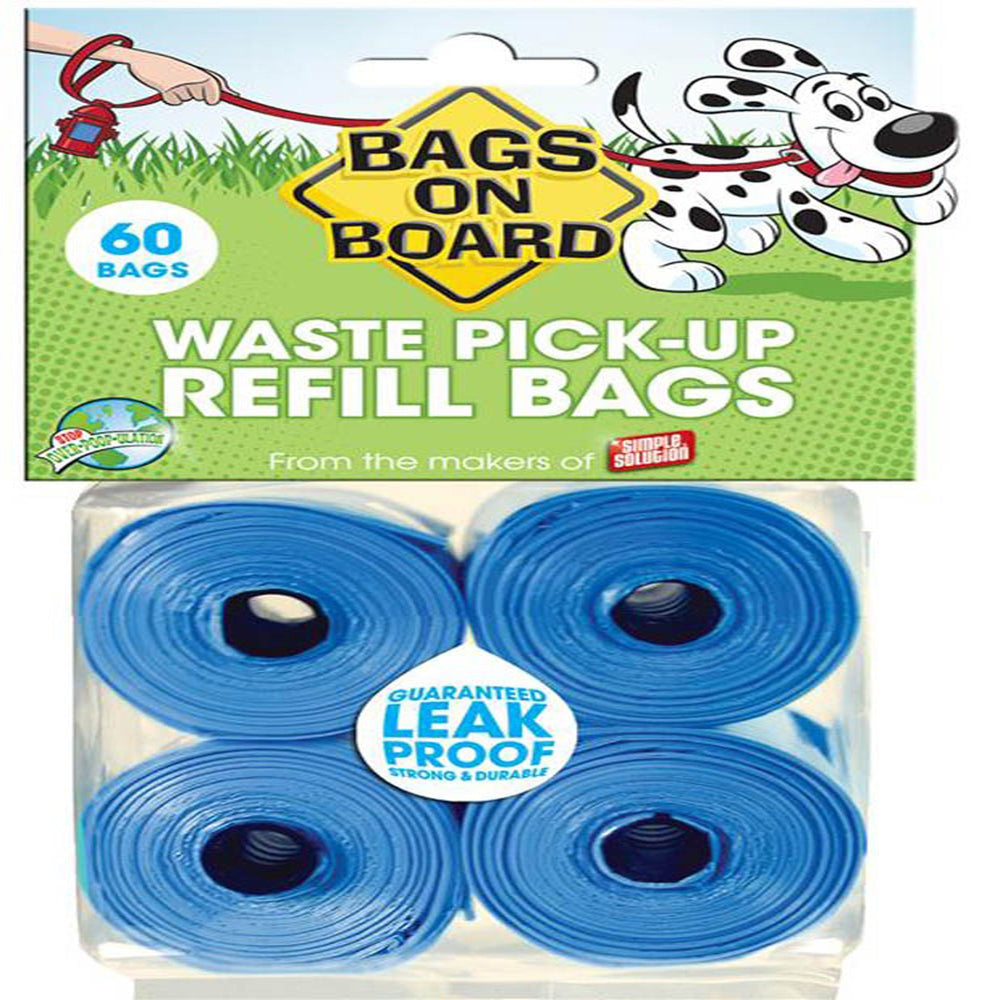 Bags on Board Waste Pick-up Bags Refill Blue 1ea/60 ct for your Pet Dog with Pet Store X.