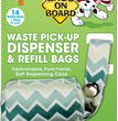 Bags on Board Fashion Waste Pick-up Bag Dispenser Green 1ea/14 Bags, 9 In X 14 in for your Pet Dog with Pet Store X.