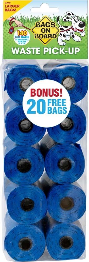 Bags on Board Waste Pick-up Bags Refill Blue 1ea/140 ct for your Pet Dog with Pet Store X.