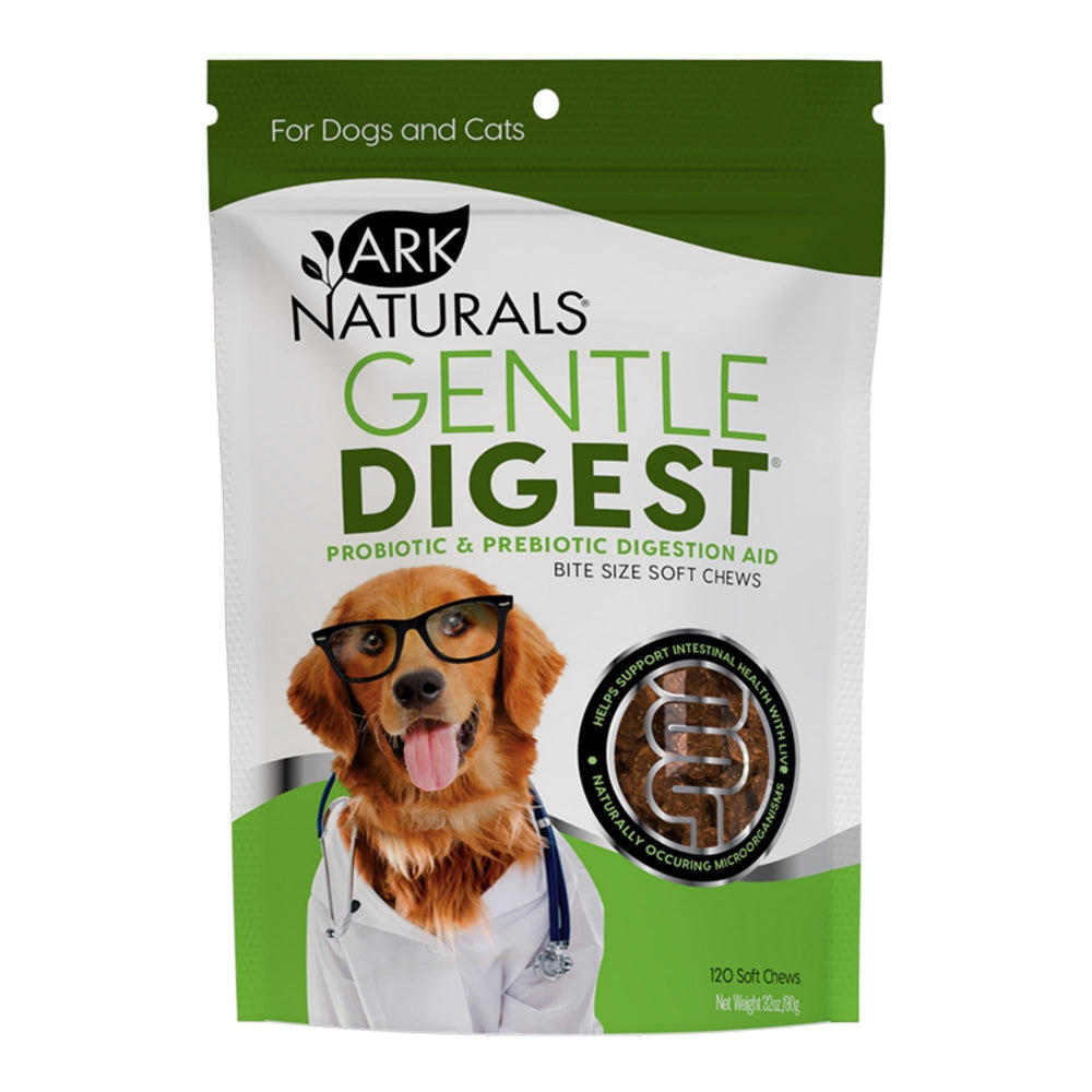 Ark Naturals Gentle Digest Dog & Cat Soft Chews, 120 Count for your Pet Dog with Pet Store X.