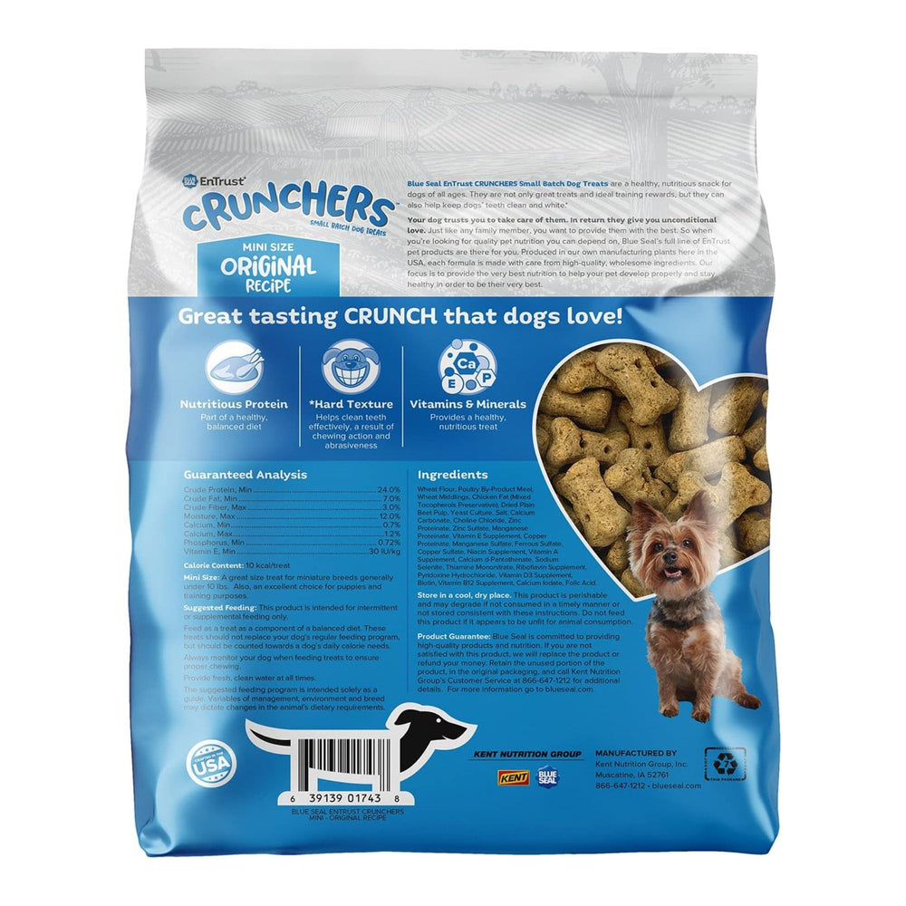 Blue Seal Entrust Crunchers Small Batch Dog Treats Original Mini - 2Lbs.