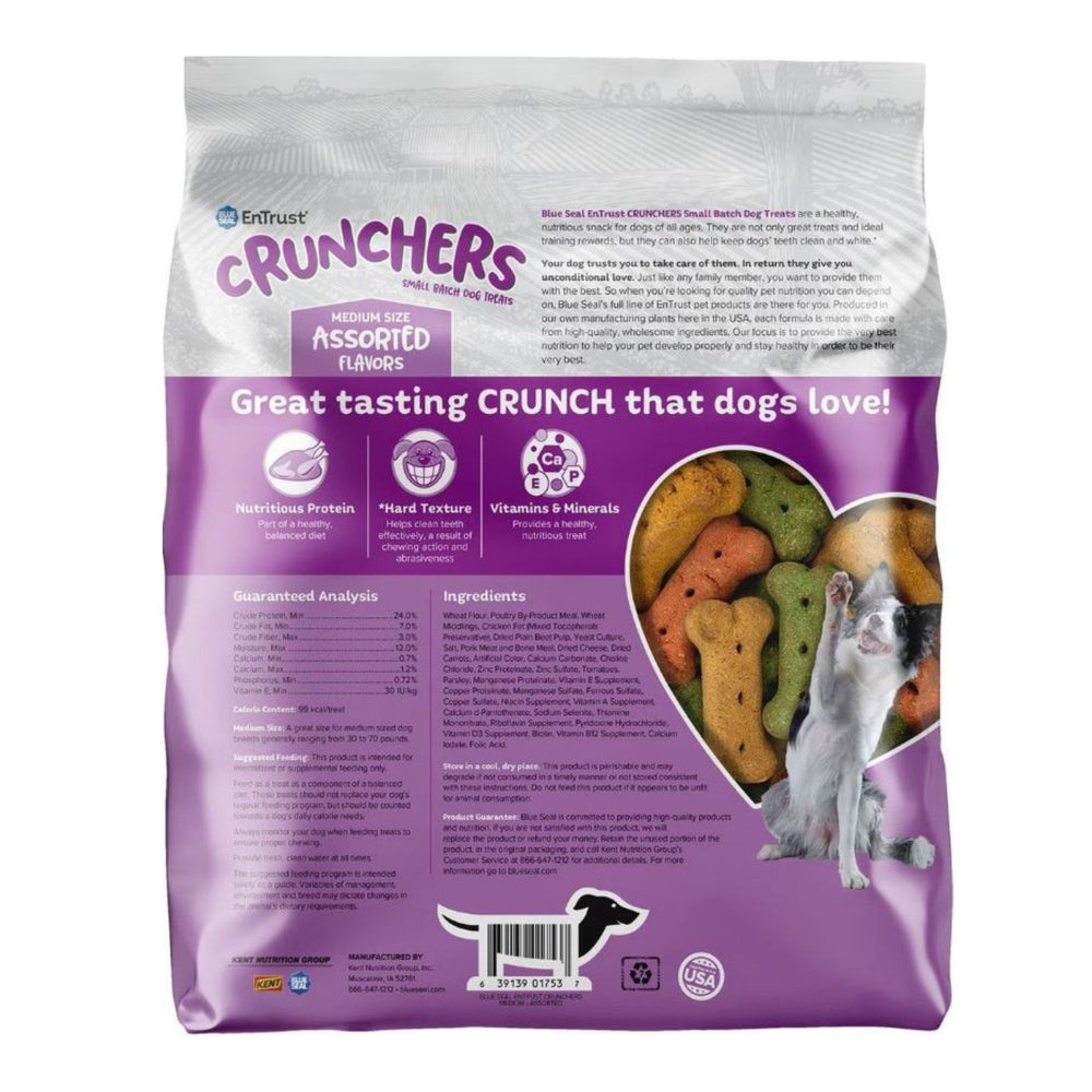 Blue Seal Entrust Crunchers Small Batch Dog Treats Assorted Medium - 3.5Lbs.