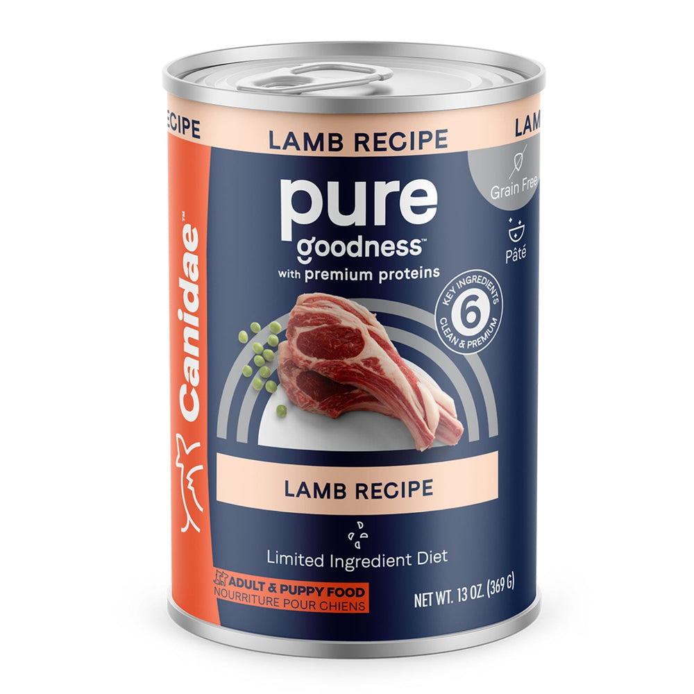 Pure Canned Grain Free Dog Food Lamb 13oz. (Case of 12)