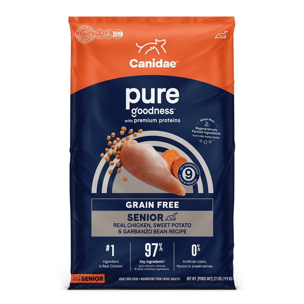 Pure Senior Grain Free Dog Food Chicken/Sweet Potato 22 Lb