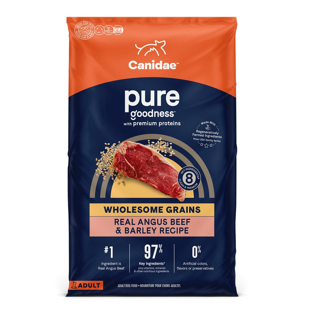 Pure Dog Food with Wholesome Grains Beef/Barley 4 Lb