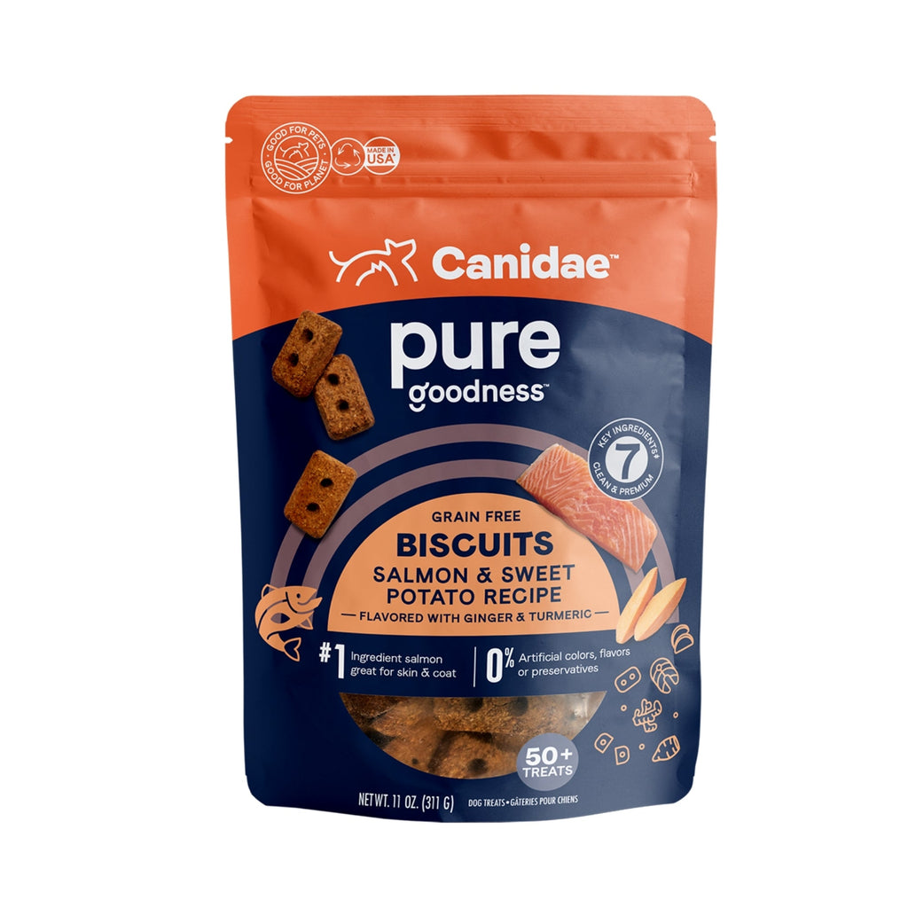 Pure Goodness Grain Free Dog Biscuits  Salmon/Sweet Potato 11oz.