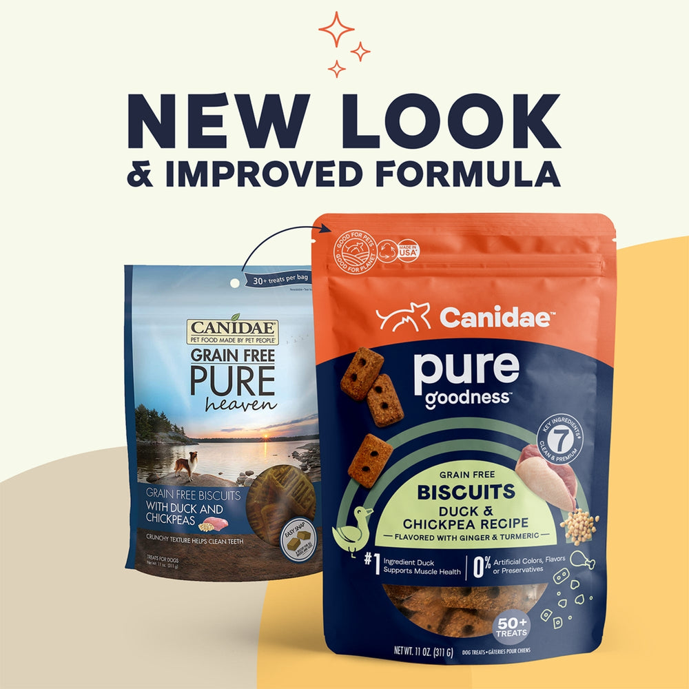 Pure Goodness Grain Free Dog Biscuits Duck/Chickpeas 11oz.