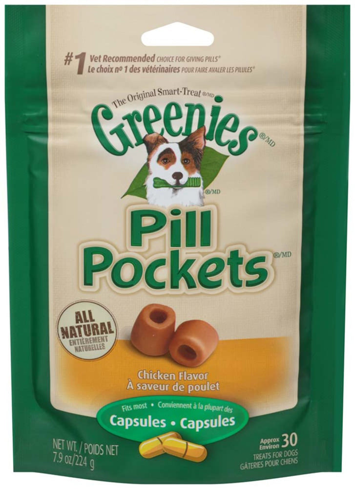 Greenies Pill Pockets for Capsules Chicken 1ea/30 ct, 79 oz for your Pet Dog with Pet Store X!