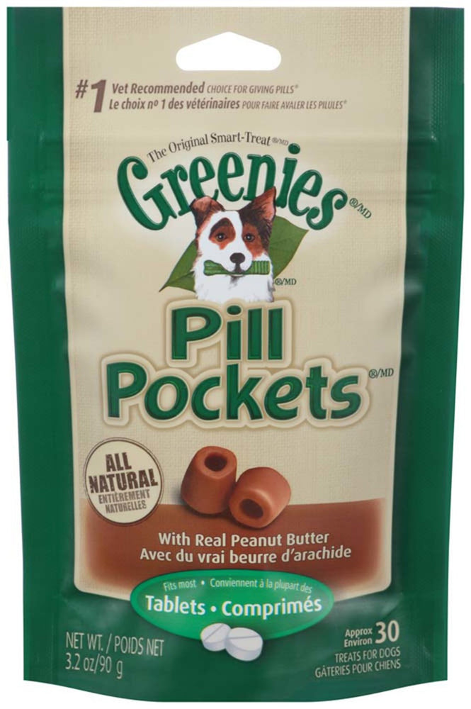 Greenies Pill Pockets for Tablets Peanut Butter 1ea/30 ct, 32 oz for your Pet Dog with Pet Store X!