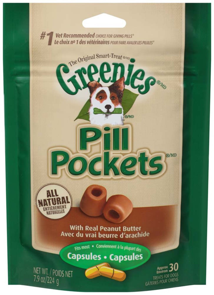 Greenies Pill Pockets for Capsules Peanut Butter 1ea/30 ct, 79 oz for your Pet Dog with Pet Store X!