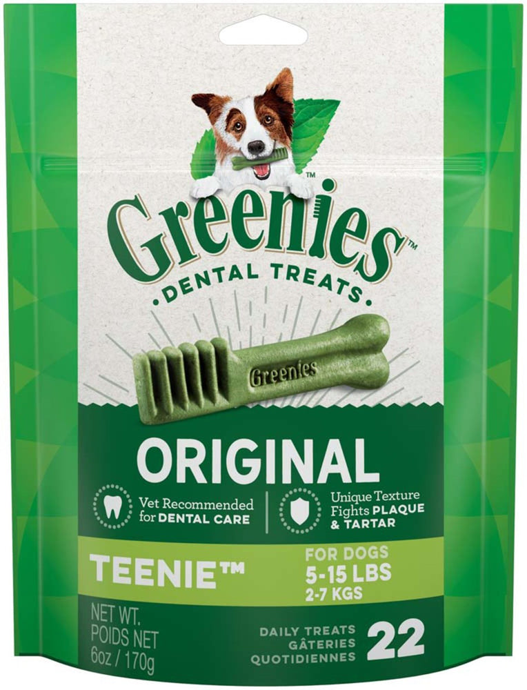 Greenies Dog Dental Treats Teenie Original 1ea/6 oz, 22 ct for your Pet Dog with Pet Store X!