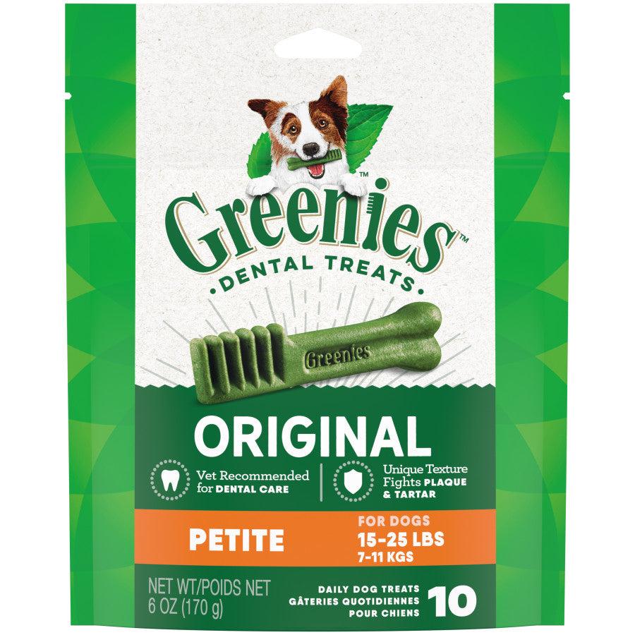 Greenies Dog Dental Treats Petite Original 1ea/6 oz, 10 ct for your Pet Dog with Pet Store X!