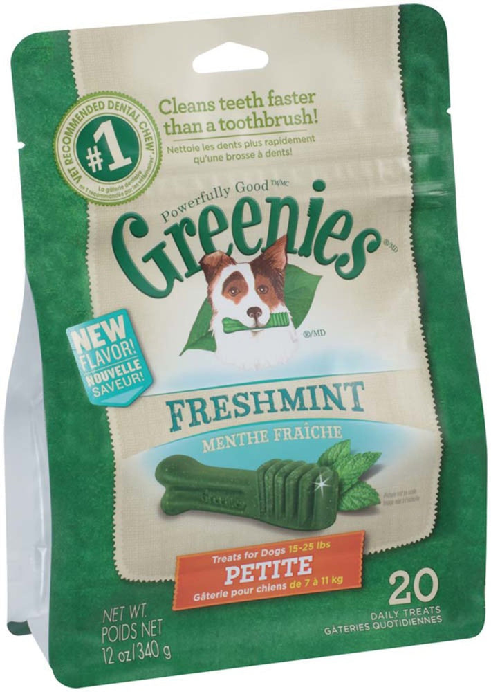 Greenies Dog Dental Treats Petite Fresh 1ea/12 oz, 20 ct for your Pet Dog with Pet Store X!