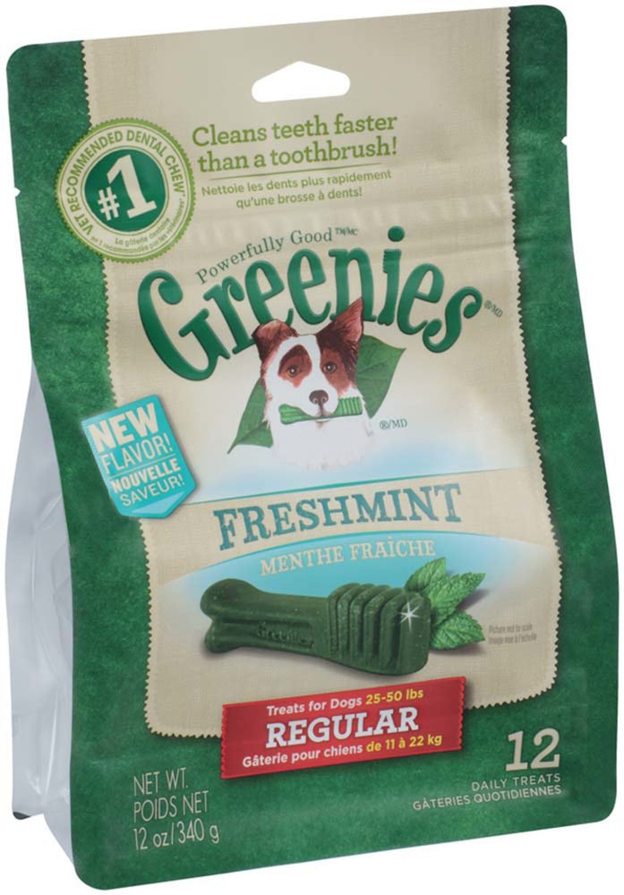 Greenies Dog Dental Treats Regular Fresh 1ea/12 oz, 12 ct for your Pet Dog with Pet Store X!