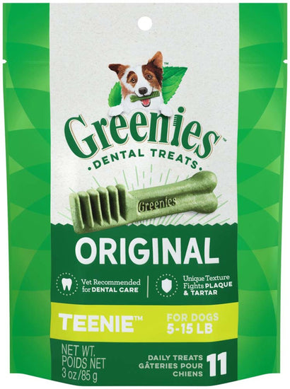 Greenies Dog Dental Treats Teenie Original 1ea/3 oz, 11 ct for your Pet Dog with Pet Store X!