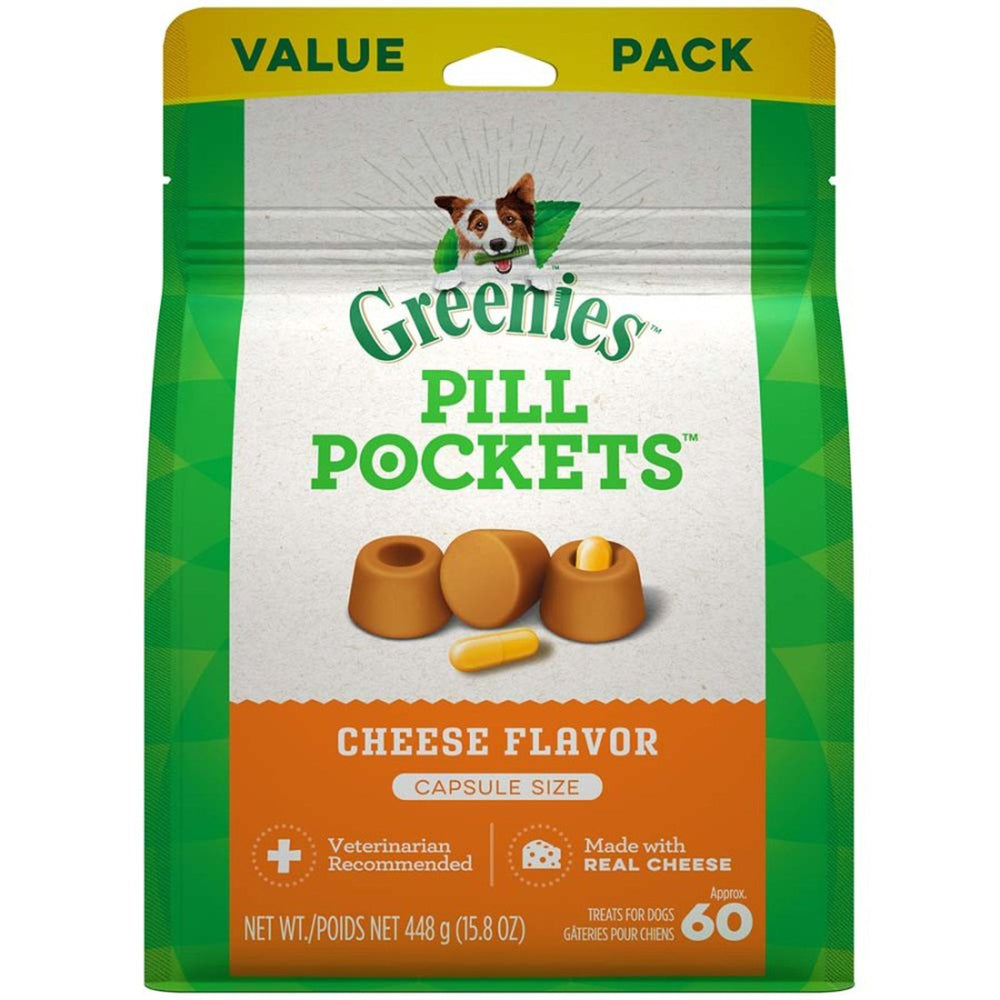 Greenies Pill Pockets for Capsules Cheese 1ea/60 ct, 158 oz for your Pet Dog with Pet Store X!