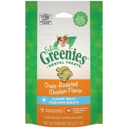 Greenies Feline Adult Cat Dental Treats Oven Roasted Chicken 1ea/21 oz for your Pet Cat with Pet Store X!