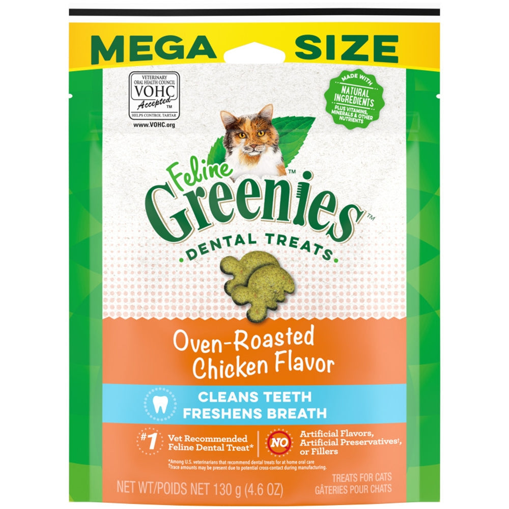 Greenies Feline Adult Cat Dental Treats Oven Roasted Chicken 1ea/46 oz for your Pet Cat with Pet Store X!