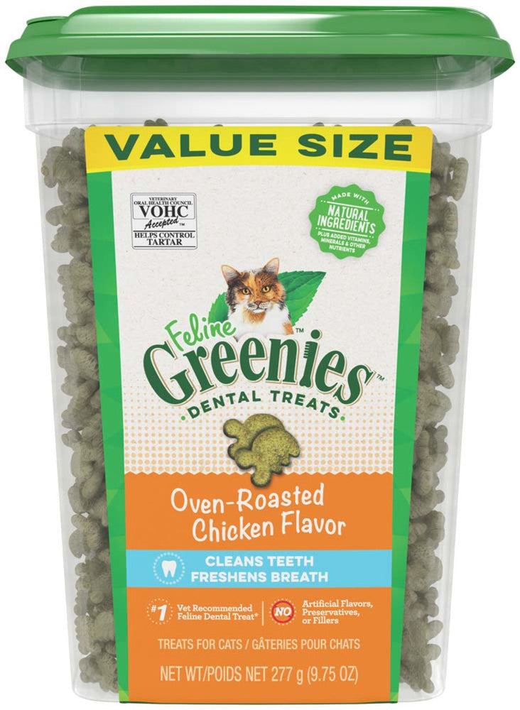 Greenies Feline Adult Cat Dental Treats Oven Roasted Chicken 1ea/9.75 oz