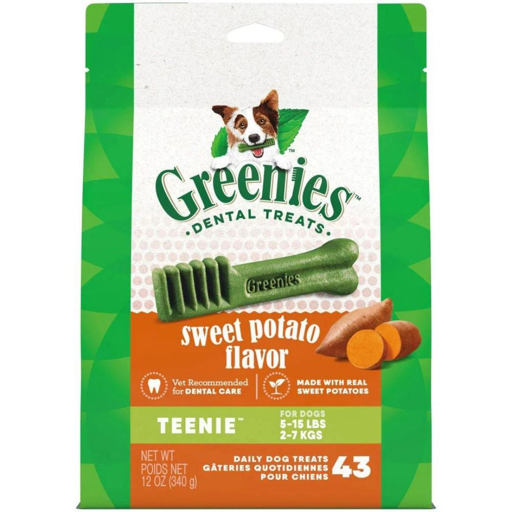 Greenies Dog Dental Treats Teenie Sweet Potato 1ea/12 oz, 43 ct for your Pet Dog with Pet Store X!