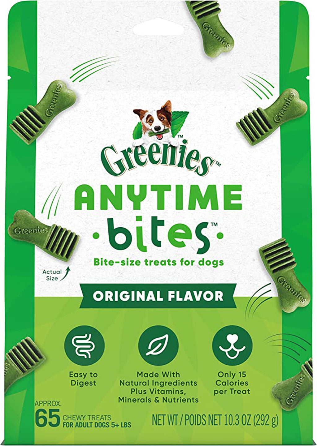 Greenies Anytime Bites Bite-Size Dog Dental Treats Original 1ea/103 oz for your Pet Dog with Pet Store X!