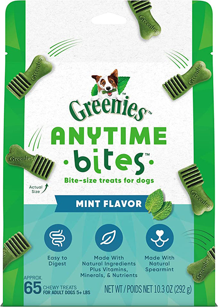 Greenies Anytime Bites Bite-Size Dog Dental Treats Mint 1ea/103 oz for your Pet Dog with Pet Store X!