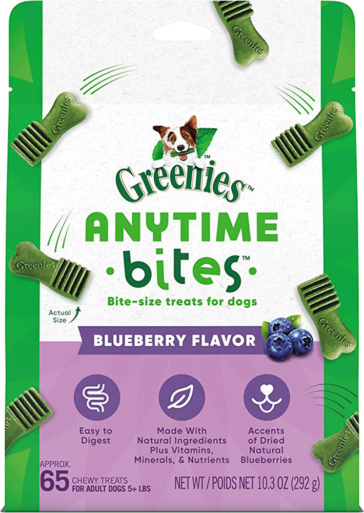 Greenies Anytime Bites Bite-Size Dog Dental Treats Blueberry 1ea/103 oz for your Pet Dog with Pet Store X!