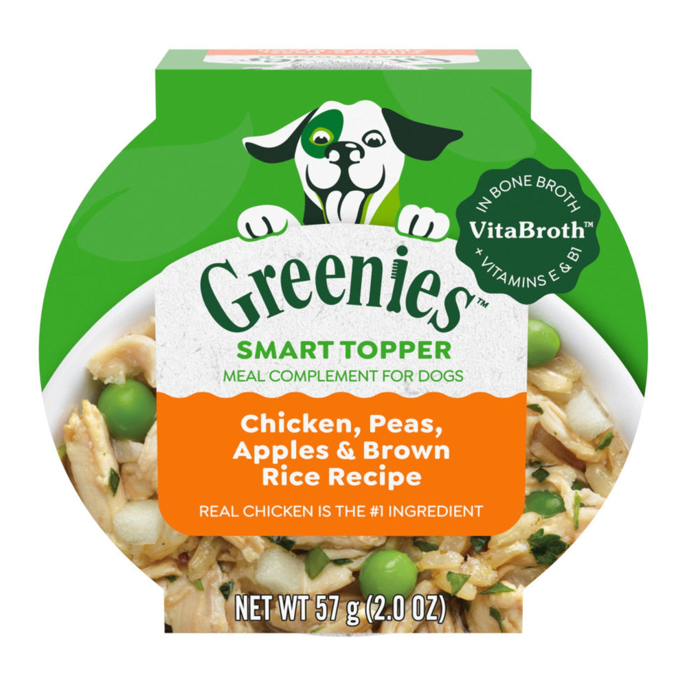 Greenies Smart Topper Meal Compliment for Dogs Chicken, Peas, Apples & Brown Rice, 10ea/2oz (Case of 10) for your Pet Dog with Pet Store X!