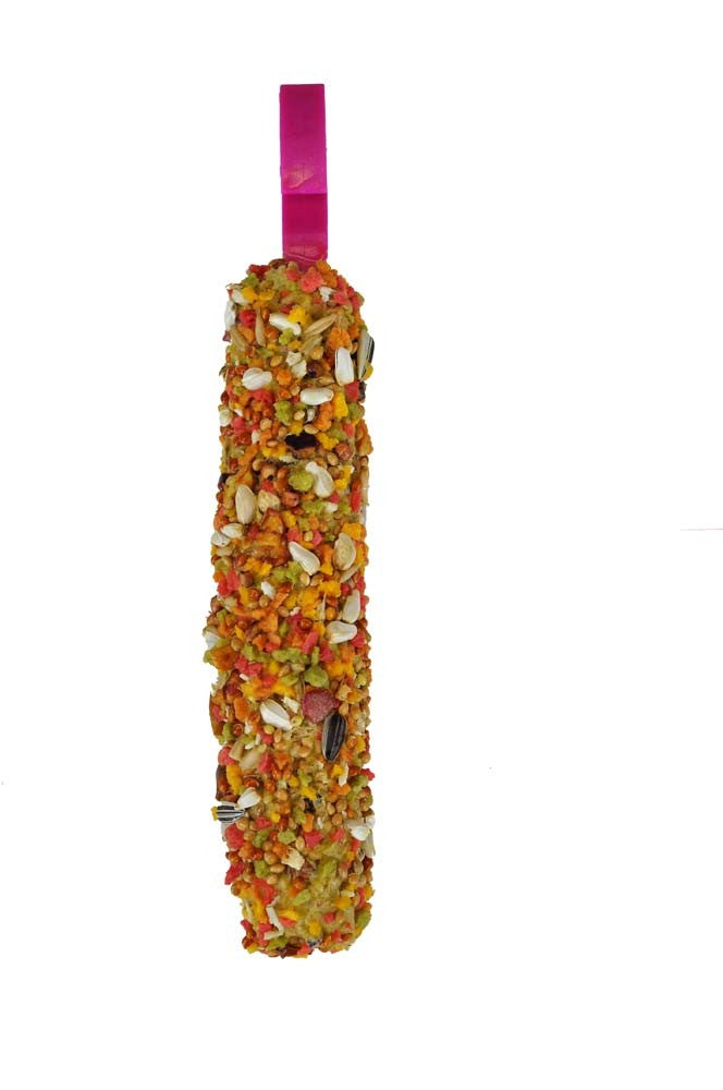 A & E Cages Smakers Snack Fruit Treat Stick Display for Cockatiels 12 Count