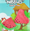 A & E Cages Nibbles Small Animal Loofah Chew Toy Strawberry Watermelon Slice; 1ea for your Pet Small Animal with Pet Store X.