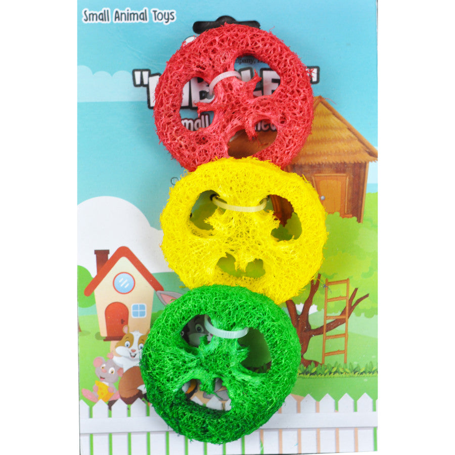 A &E Cages Nibbles Small Animal Loofah Chew Toy Slices; 1ea for your Pet Small Animal with Pet Store X.