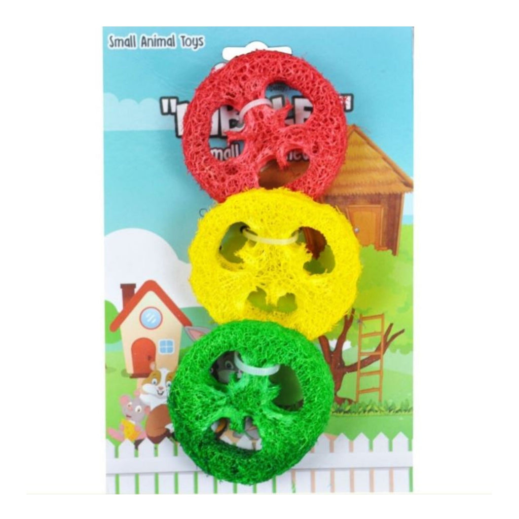 A &E Cages Nibbles Small Animal Loofah Chew Toy Slices; 1ea