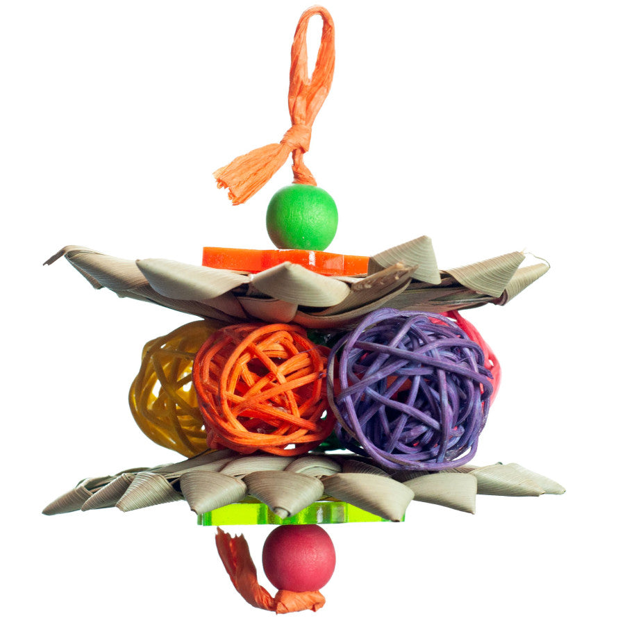 A &E Cages Nibbles Single Palm Star Stacks Small Animal Chew Toy 1ea-One Size for your Pet Small Animal with Pet Store X.