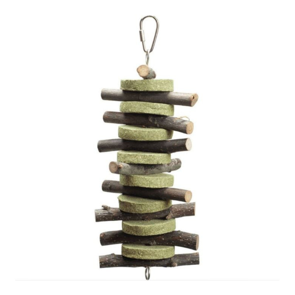 A & E Nibbles-Timothy-Hay-Stack-Chews-with--Wood-Sticks-Lg