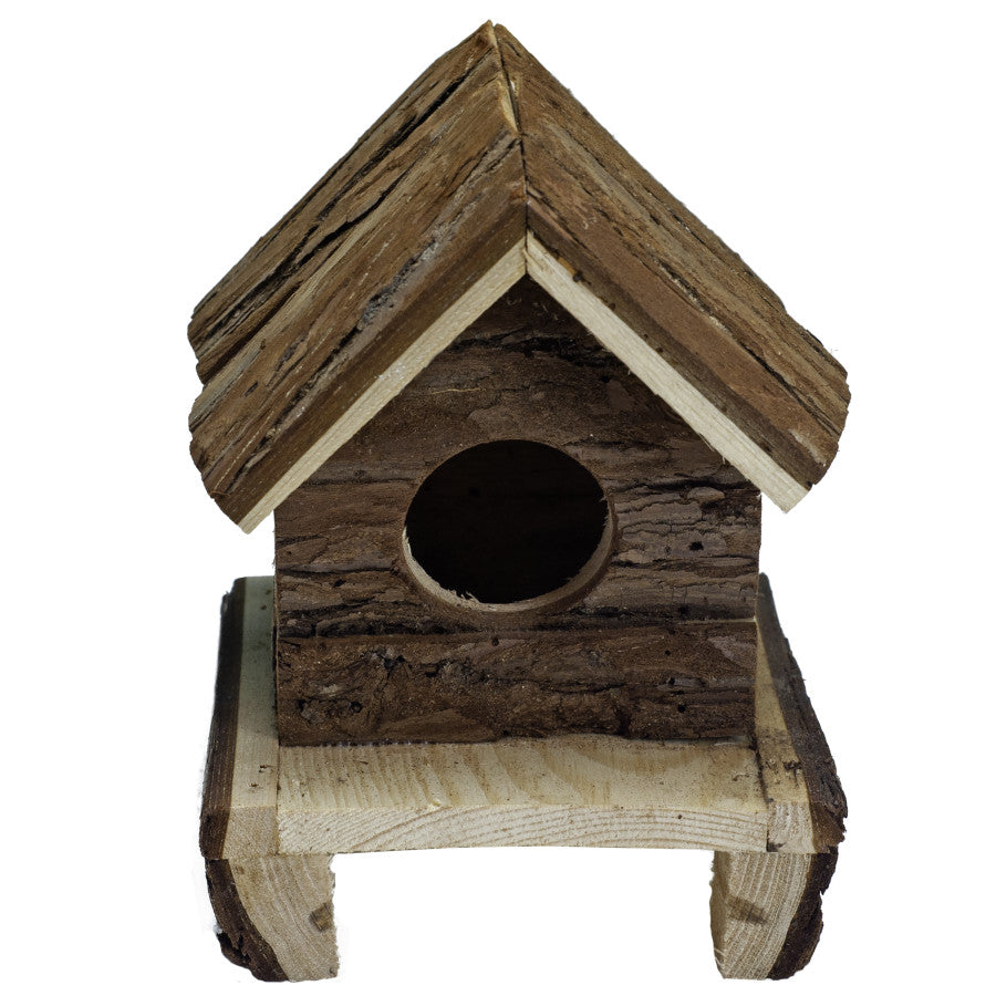 A & E Cages Nibbles Log Cabin Small Animal Hut Deluxe Brown; 1ea-6In X 4.5In X 4.5 in