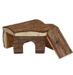 A & E Cages Nibbles Log Cabin Small Animal Hut w-Ramp Brown; 1ea-SM for your Pet Small Animal with Pet Store X.