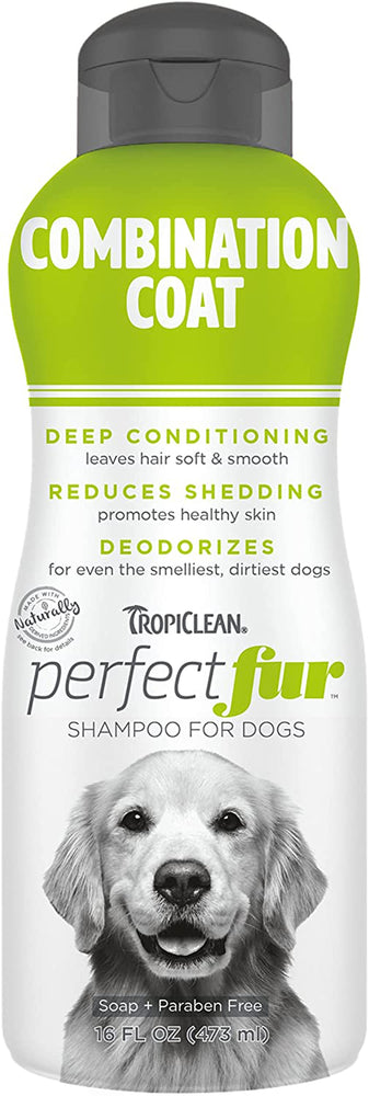 TropiClean PerfectFur Combination Coat Shampoo for Dogs 1ea/16 oz