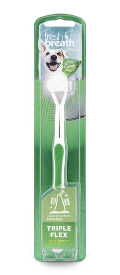 TropiClean Fresh Breath Triple Flex Toothbrush for Dogs 1ea/LG for your Pet Dog with Pet Store X.