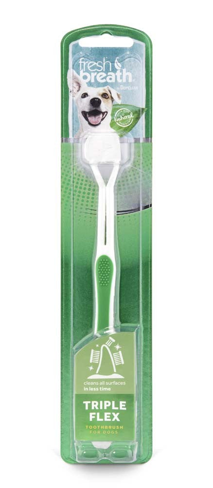 TropiClean Fresh Breath Triple Flex Toothbrush for Dogs 1ea/LG for your Pet Dog with Pet Store X.