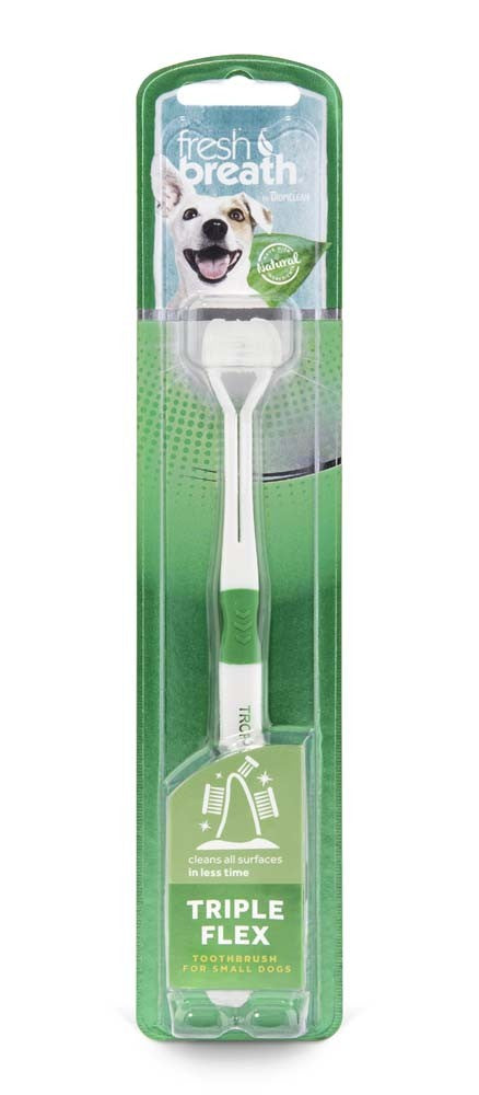 TropiClean Fresh Breath Triple Flex Toothbrush for Dogs 1ea/SM for your Pet Dog with Pet Store X.