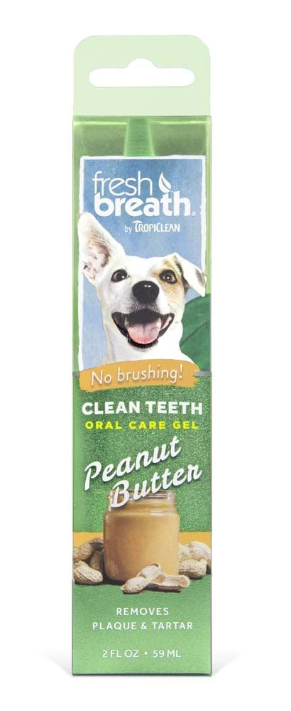 TropiClean Fresh Breath Peanut Butter Clean Teeth Oral Care Gel For Dogs 1ea/2 oz for your Pet Dog with Pet Store X.