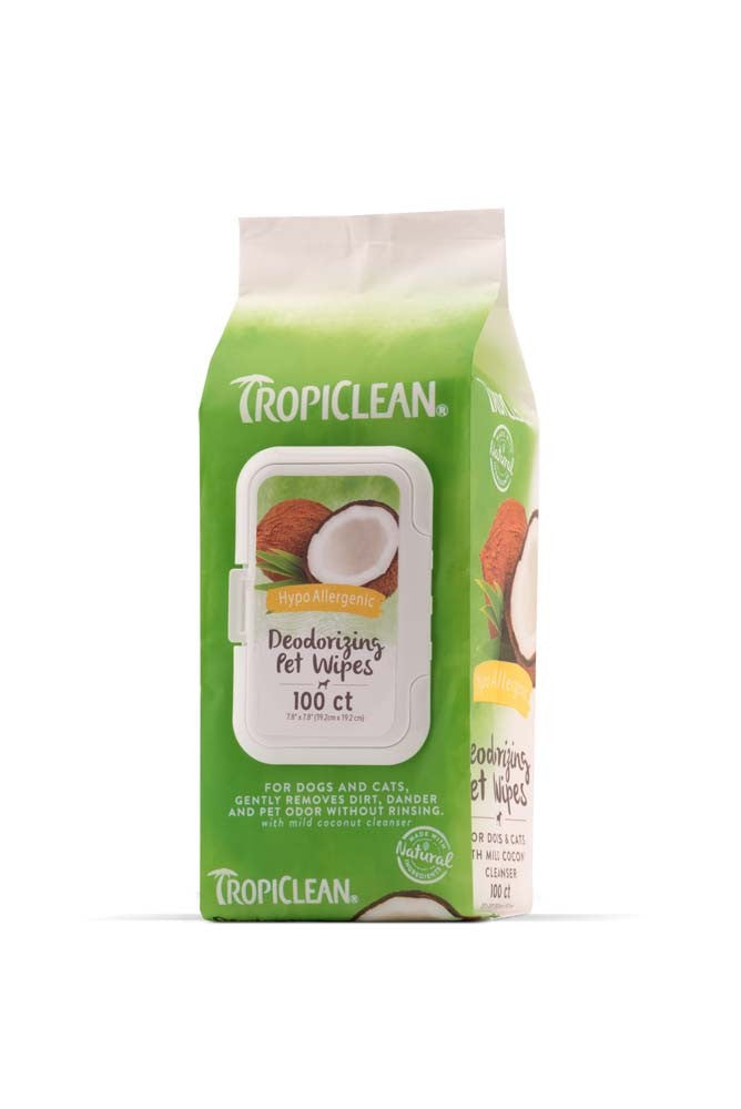 TropiClean Hypo-Allergenic Cleaning Wipes for Dogs 1ea/100 ct