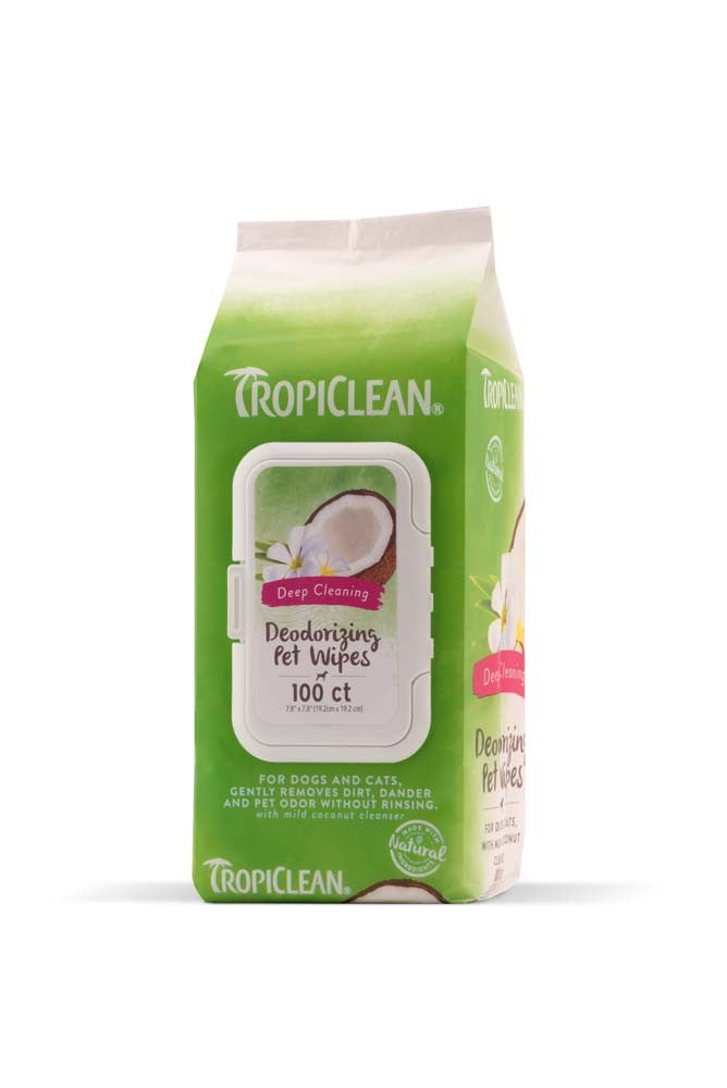 TropiClean Deep Cleaning Wipes for Dogs 1ea/100 ct