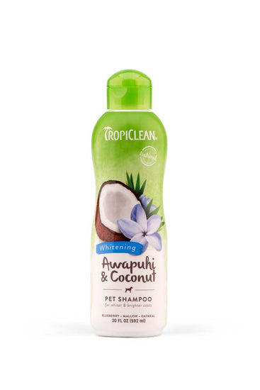 TropiClean Awapuhi & Coconut Whitening Shampoo for Pets 1ea/20 fl oz for your Pet Dog with Pet Store X.