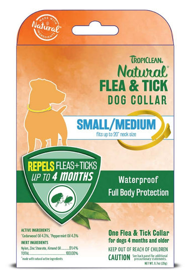 TropiClean Natural Flea & Tick Repellent Dog Collar 1ea/SM for your Pet Dog with Pet Store X.