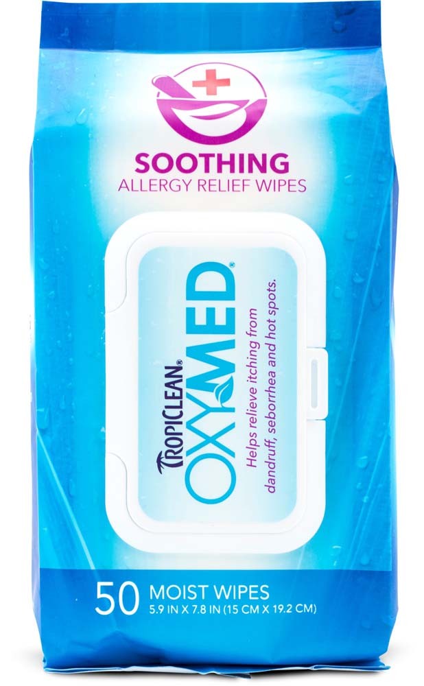 TropiClean OxyMed Soothing Allergy Relief Wipes 1ea/50 ct